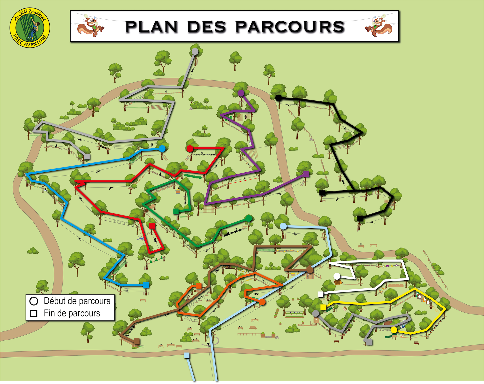 Plan des parcours 2017